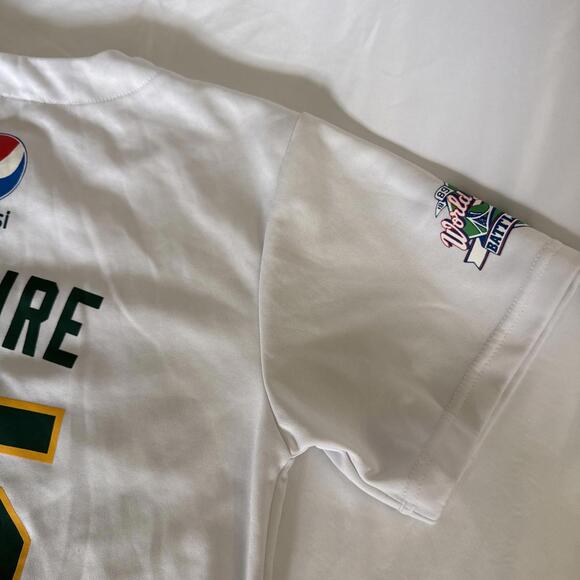 Mark Mcgwire Oakland A's Pepsi Jersey L World Series Battle Of The Bay 25 Nice ! - Picture 9 of 14